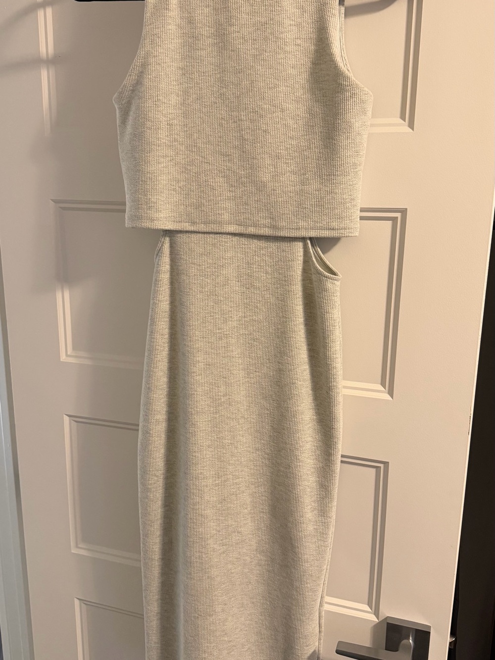 MINKPINK Cream Sleeveless Knit Midi Dress